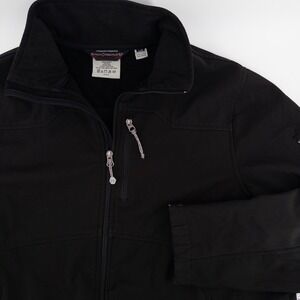 Black Diamond Mens L Double Diamond Softshell Jacket Black Full Zip Hiking Gorp